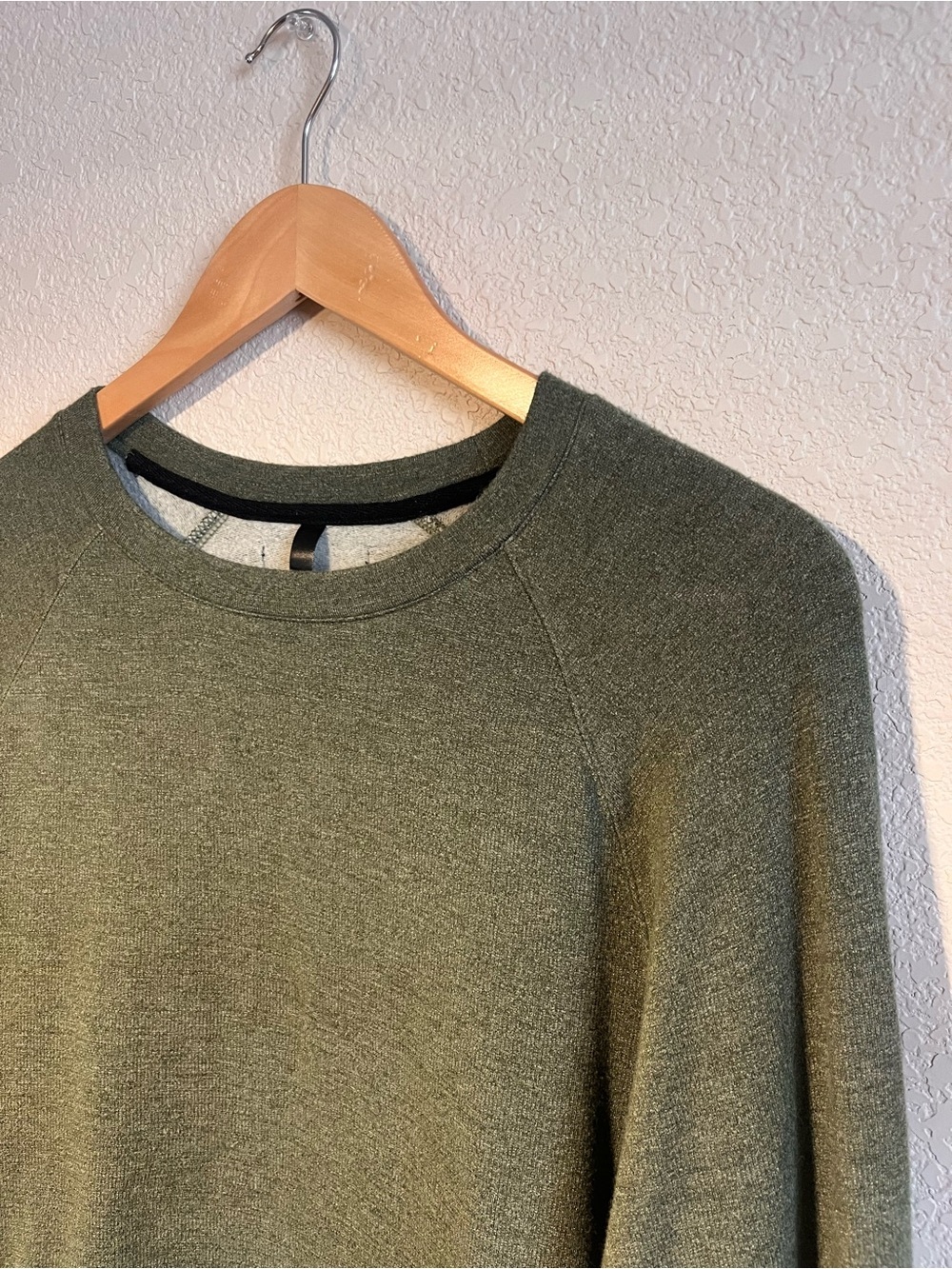 Fabletics Men's the OG Crewneck Sweater - Olive Green - Picture 3 of 7